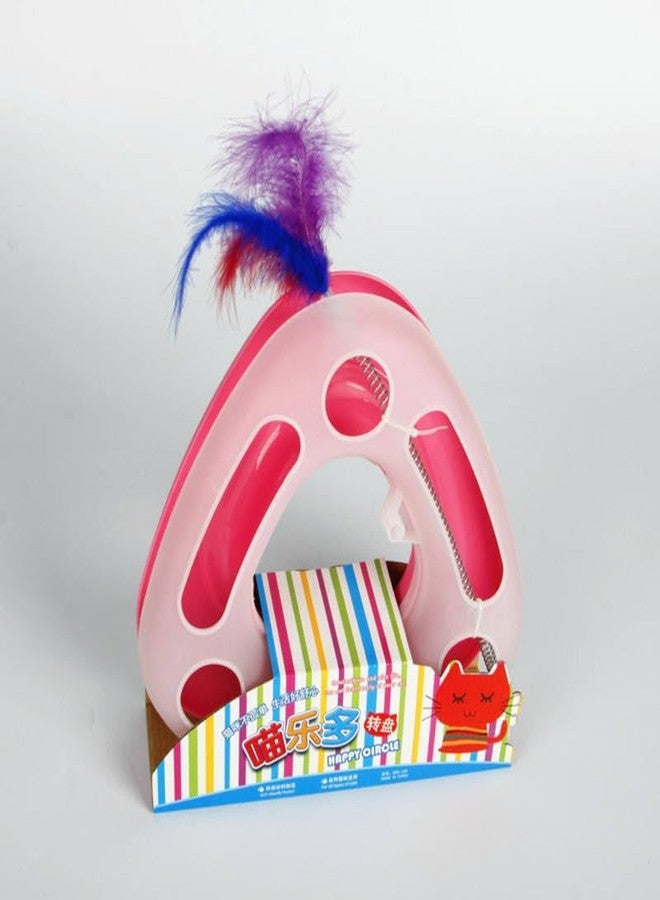 KittuPet KittPet Premium Triangle Cat Toy | Feather Teaser & Rolling Ball Combo | Interactive, Safe & Fun Toy for Indoor Cats - Image 1